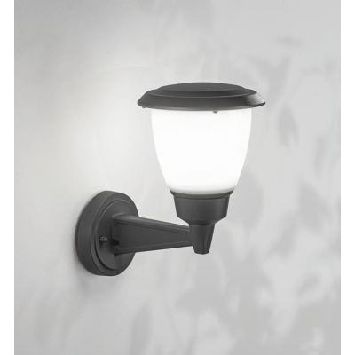 THIAGO LAMPADA DA PARETE IP65 ALLUMINIO ANTRACITE LAMPADINA ATTACCO E27 DA ESTERNO CLASSICA