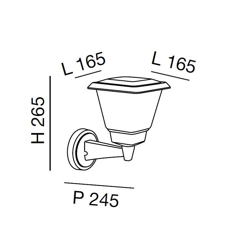LENA LAMPADA DA PARETE IP65 ALLUMINIO ANTRACITE LAMPADINA ATTACCO E27 DA ESTERNO CLASSICA