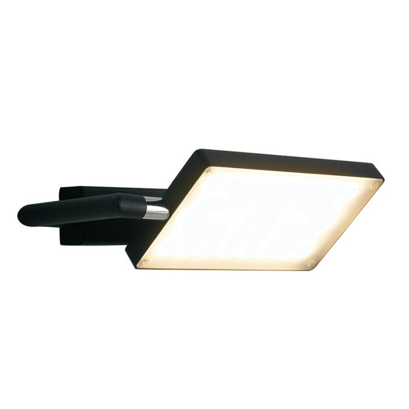 APPLIQUE ORIENTABILE LED 18W LUCE 3200K ALLUMINIO NERO, GRIGIO, BIANCO E ORO MODERNA