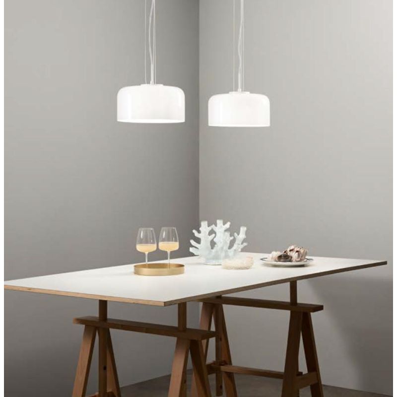 SOSPENSIONE SINGOLA 3 MISURE IN VETRO LISCIO 5 COLORI LAMPADINA ATTACCO E27 MODERNA