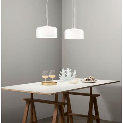 SOSPENSIONE SINGOLA 3 MISURE IN VETRO LISCIO 5 COLORI LAMPADINA ATTACCO E27 MODERNA