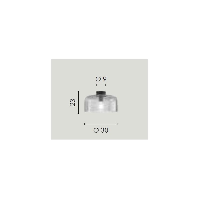 PLAFONIERA IN VETRO LISCIO 3 MISURE IN 5 COLORI LAMPADINA ATTACCO E27 MODERNA
