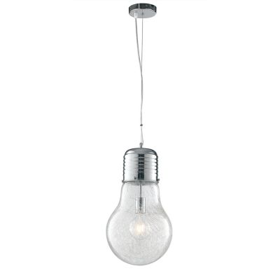 SOSPENSIONE SINGOLA A LAMPADINA IN VETRO D15 O D30 CM MODERNA LAMPADINA ATTACCO E27