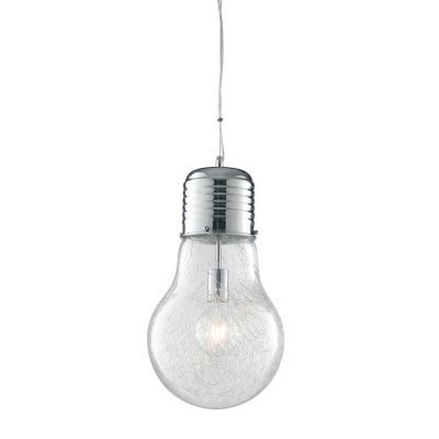 SOSPENSIONE SINGOLA A LAMPADINA IN VETRO D15 O D30 CM MODERNA LAMPADINA ATTACCO E27