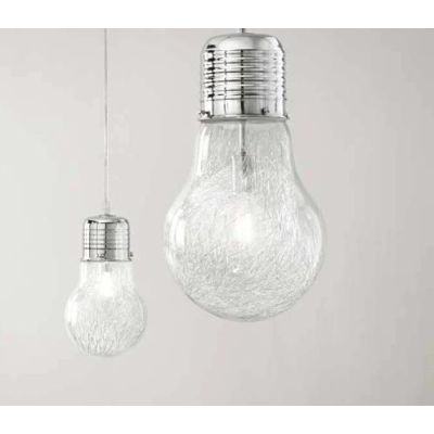 SOSPENSIONE SINGOLA A LAMPADINA IN VETRO D15 O D30 CM MODERNA LAMPADINA ATTACCO E27