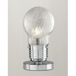 LUMETTO IN VETRO A FORMA DI LAMPADINA IN VETRO D15 CM MODERNO LAMPADINA ATTACCO E14