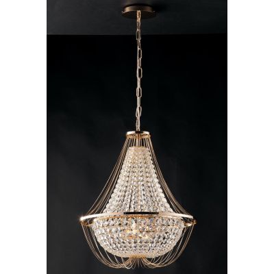 LAMPADARIO ELEGANTE CLASSICO CROMO O ORO 2 MISURE CON CRISTALLI DECORATIVI LAMPADINE ATTACCO E14