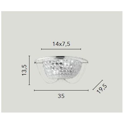 APPLIQUE ELEGANTE CLASSICA CROMO O ORO CON CRISTALLI DECORATIVI LAMPADINE ATTACCO E14