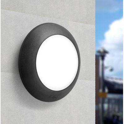 BERTINA PLAFONIERA APPLIQUE DIAMETRO 20 CM ATTACCO 1XGX53 IP66 IN RESINA BIANCA FUMAGALLI DARK LIGHT - Cristalensi Shop Online