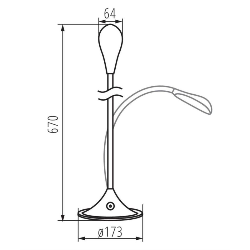 STONE LIGHT LAMPADA DA TAVOLO BRACCIO FLESSIBILE LED 5W 3000K IN NERO O BIANCO DARK LIGHT - Cristalensi Shop Online