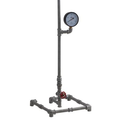 AMARCORD PIANTANA VINTAGE H160 CM IN METALLO RUGGINE O ZINCATO CON TUBI METALLICI LAMPADINE E27