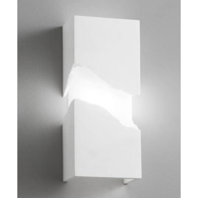 ZEELAND APPLIQUE IN GESSO VERNICIABILE DOPPIA ILLUMINAZIONE LAMPADINE 2XG9 MODERNA