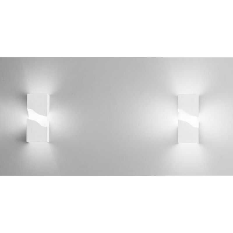 ZEELAND APPLIQUE IN GESSO VERNICIABILE DOPPIA ILLUMINAZIONE LAMPADINE 2XG9 MODERNA