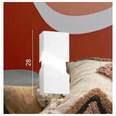 ZEELAND APPLIQUE IN GESSO VERNICIABILE DOPPIA ILLUMINAZIONE LAMPADINE 2XG9 MODERNA