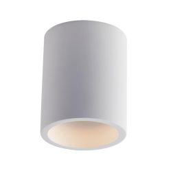 BANJIE PLAFONIERA A CILINDRO IN GESSO BIANCO VERNICIABILE MODERNA LAMPADINA GU10