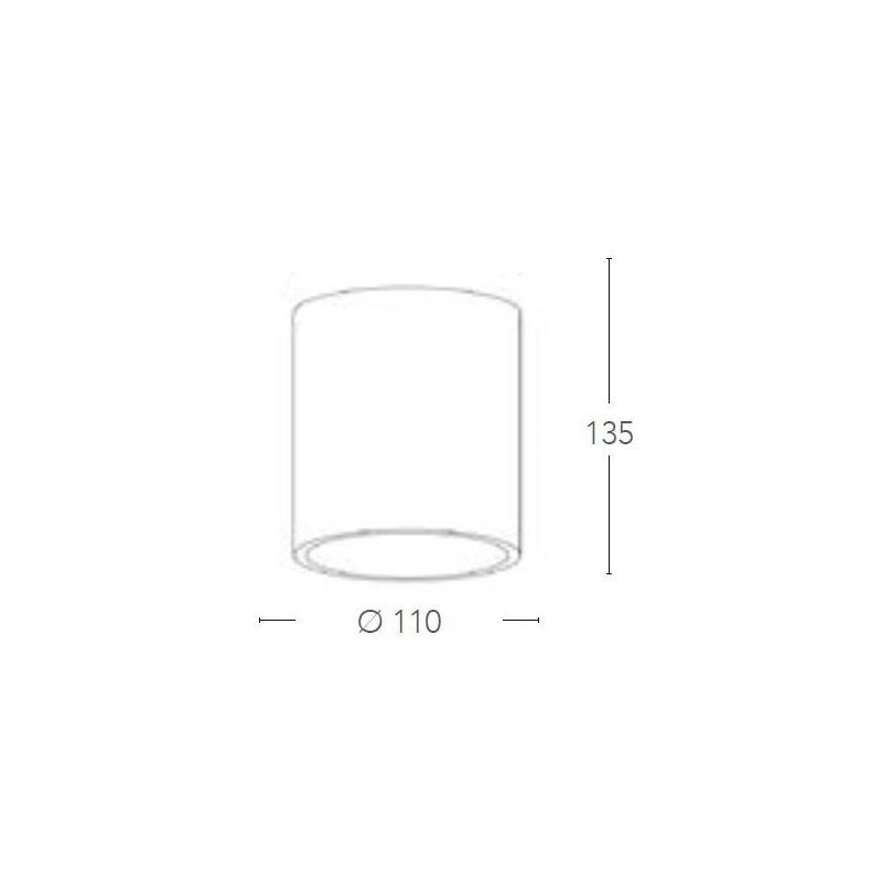 BANJIE PLAFONIERA A CILINDRO IN GESSO BIANCO VERNICIABILE MODERNA LAMPADINA GU10