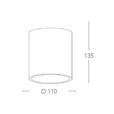 BANJIE PLAFONIERA A CILINDRO IN GESSO BIANCO VERNICIABILE MODERNA LAMPADINA GU10