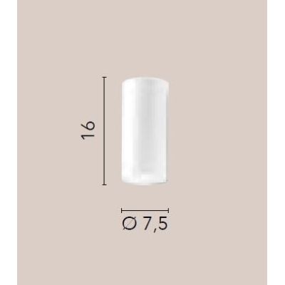 BANJIE APPLIQUE CILINDRICA H16 CM IN GESSO BIANCO VERNICIABILE LUCE SOPRA SOTTO LAMPADINE 2XGU10