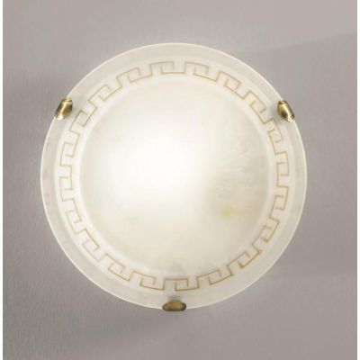 TRECENTO PLAFONIERA CLASSICA D30 o 40 CM IN VETRO EFFETTO MARMO CON DECORI LAMPADINE E27