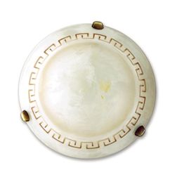 TRECENTO PLAFONIERA CLASSICA D30 o 40 CM IN VETRO EFFETTO MARMO CON DECORI LAMPADINE E27 2