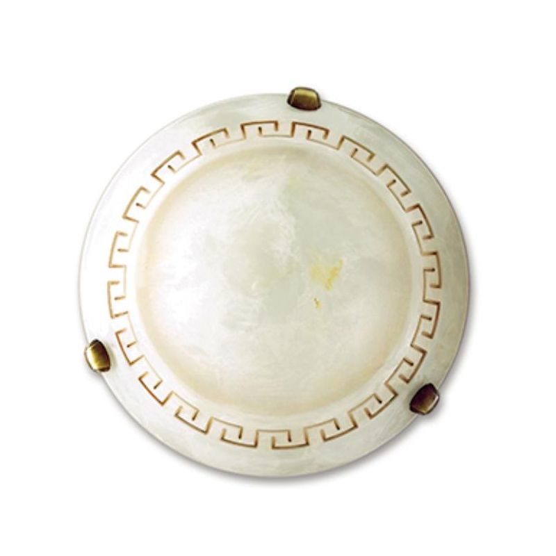 TRECENTO PLAFONIERA CLASSICA D30 o 40 CM IN VETRO EFFETTO MARMO CON DECORI LAMPADINE E27