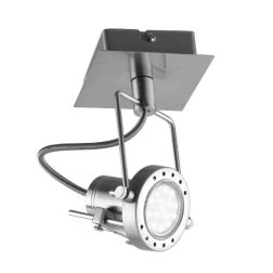 FARETTO A SOFFITTO O PARETE CON SPOT ORIENTABILE IN METALLO FINITURA NICHEL LAMPADINA INCLUSA GU10 2