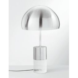 IGEA LAMPADA DA TAVOLO MODERNA ORO O NICHEL CON BASE EFFETTO MARMO H51 CM LAMPADINE 2XE14 2
