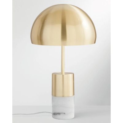 IGEA LAMPADA DA TAVOLO MODERNA ORO O NICHEL CON BASE EFFETTO MARMO H51 CM LAMPADINE 2XE14