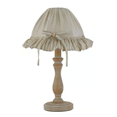CHERRY LUMETTO STILE SHABBY IN LEGNO NATURALE CON PARALUME IN TESSUTO SABBIA PER CAMERETTE