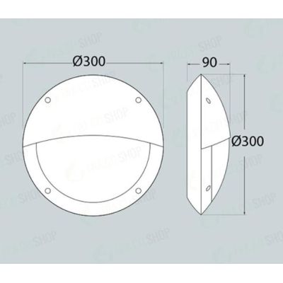 LAMPADA DA PARETE DA ESTERNI IP66 MODERNA CON PALPEBRA DUE COLORI MADE IN ITALY FUMAGALLI CRISTALENSI - Cristalensi Shop Online