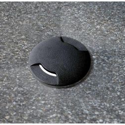 CECI 90 DUE TAGLI INCASSO CARRABILE IP67 IN RESINA NERA CON LAMPADINA LED SOSTITUIBILE