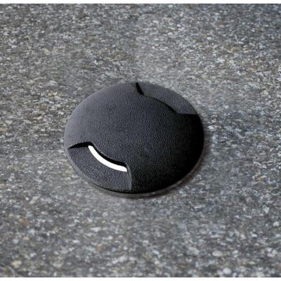 CECI 90 DUE TAGLI INCASSO CARRABILE IP67 IN RESINA NERA CON LAMPADINA LED SOSTITUIBILE