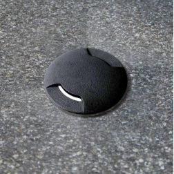 CECI 90 DUE TAGLI INCASSO CARRABILE IP67 IN RESINA NERA CON LAMPADINA LED SOSTITUIBILE 2