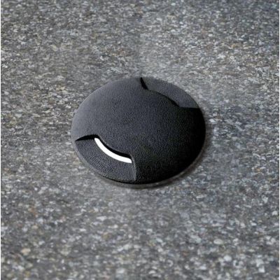 CECI 90 DUE TAGLI INCASSO CARRABILE IP67 IN RESINA NERA CON LAMPADINA LED SOSTITUIBILE