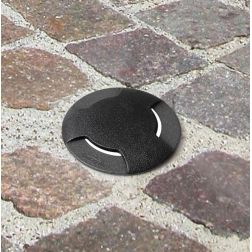 CECI 90 TRE TAGLI INCASSO CARRABILE IP67 IN RESINA NERA CON LAMPADINA LED SOSTITUIBILE 2