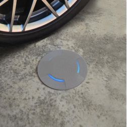 CECI 90 TRE TAGLI INCASSO CARRABILE IP67 IN RESINA NERA CON LAMPADINA LED SOSTITUIBILE