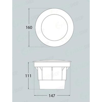 CECI 160 INCASSO CARRABILE IN RESINA GRIGIA O NERA IP67 CON LAMPADINA LED SOSTITUIBILE