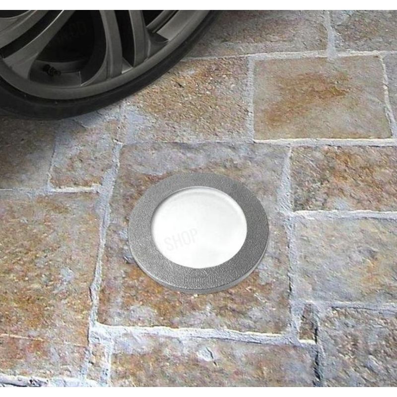 CECI 160 INCASSO CARRABILE IN RESINA GRIGIA O NERA IP67 CON LAMPADINA LED SOSTITUIBILE