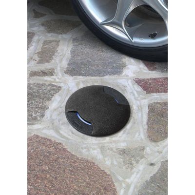 CECI 160 DUE TAGLI INCASSO CARRABILE IN RESINA NERA IP67 CON LAMPADINA LED SOSTITUIBILE