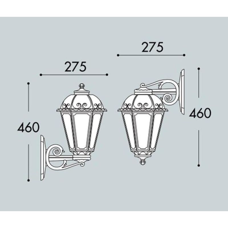 BISSO SABA APPLIQUE UP & DOWN IP55 ANTI SALSEDINE IN RESINA BIANCA O NERA DA ESTERNI