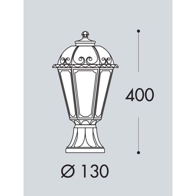 MIKROLOT SABA PALETTO DA ESTERNO H40 CM IP55 ANTI SALSEDINE IN RESINA BIANCA O NERA