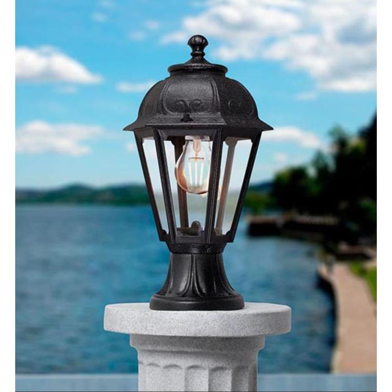 MIKROLOT SABA PALETTO DA ESTERNO H40 CM IP55 ANTI SALSEDINE IN RESINA BIANCA O NERA