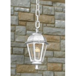 SICHEM SABA SOSPENSIONE DA ESTERNO A LANTERNA IP55 ANTI SALSEDINE IN RESINA BIANCA 2