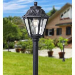 MIZAR RUT LAMPIONE IN RESINA NERA ALTEZZA 115 CM IP55 FUMAGALLI MADE IN ITALY 2