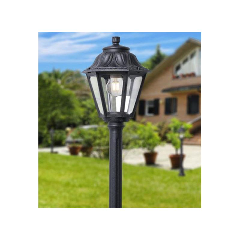MIZAR RUT LAMPIONE IN RESINA NERA ALTEZZA 115 CM IP55 FUMAGALLI MADE IN ITALY