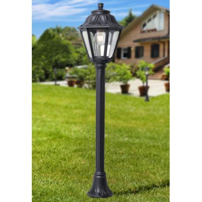 MIZAR RUT LAMPIONE IN RESINA NERA ALTEZZA 115 CM IP55 FUMAGALLI MADE IN ITALY