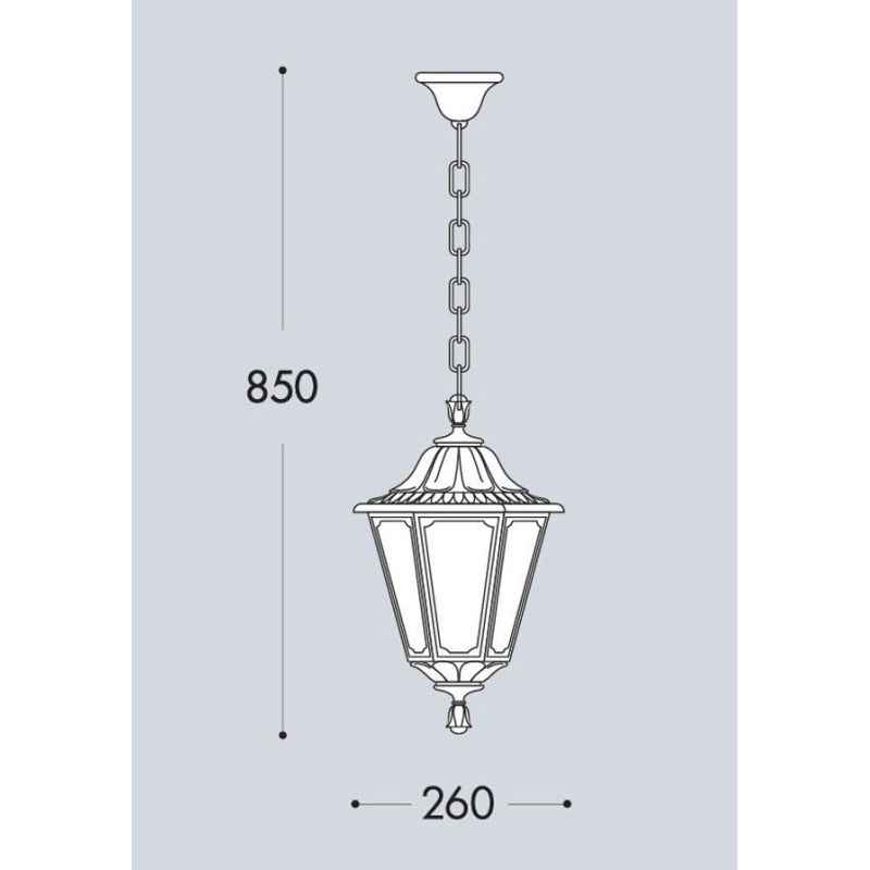 SICHEM RUT SOSPENSIONE DA ESTERNO IN RESINA NERA IP55 ANTI CORROSIONE FUMAGALLI MADE IN ITALY