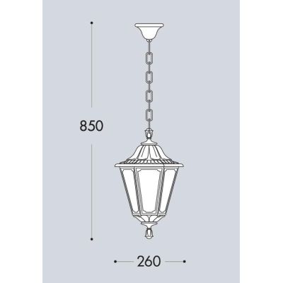 SICHEM RUT SOSPENSIONE DA ESTERNO IN RESINA NERA IP55 ANTI CORROSIONE FUMAGALLI MADE IN ITALY