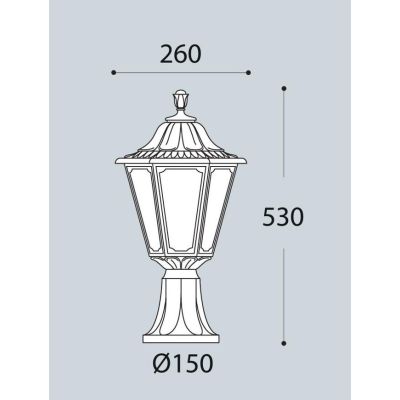 MINILOT RUT PALETTO H53 CM IN RESINA NERA IP55 ANTI CORROSIONE FUMAGALLI MADE IN ITALY