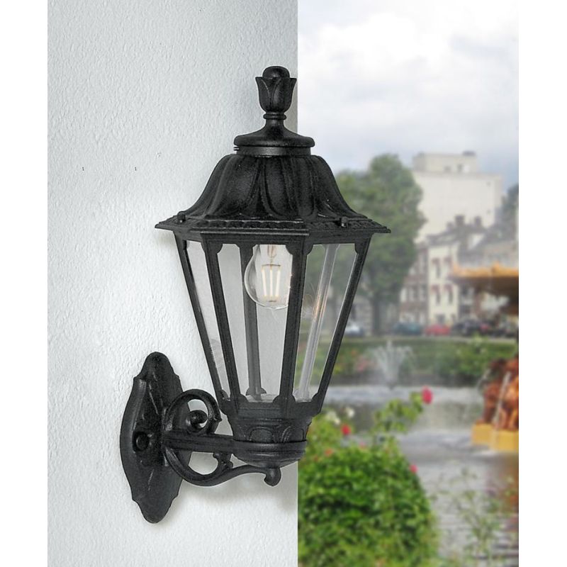 BISSO RUT APPLIQUE UP & DOWN IP55 IN RESINA  NERA ANTI CORROSIONE FUMAGALLI MADE IN ITALY